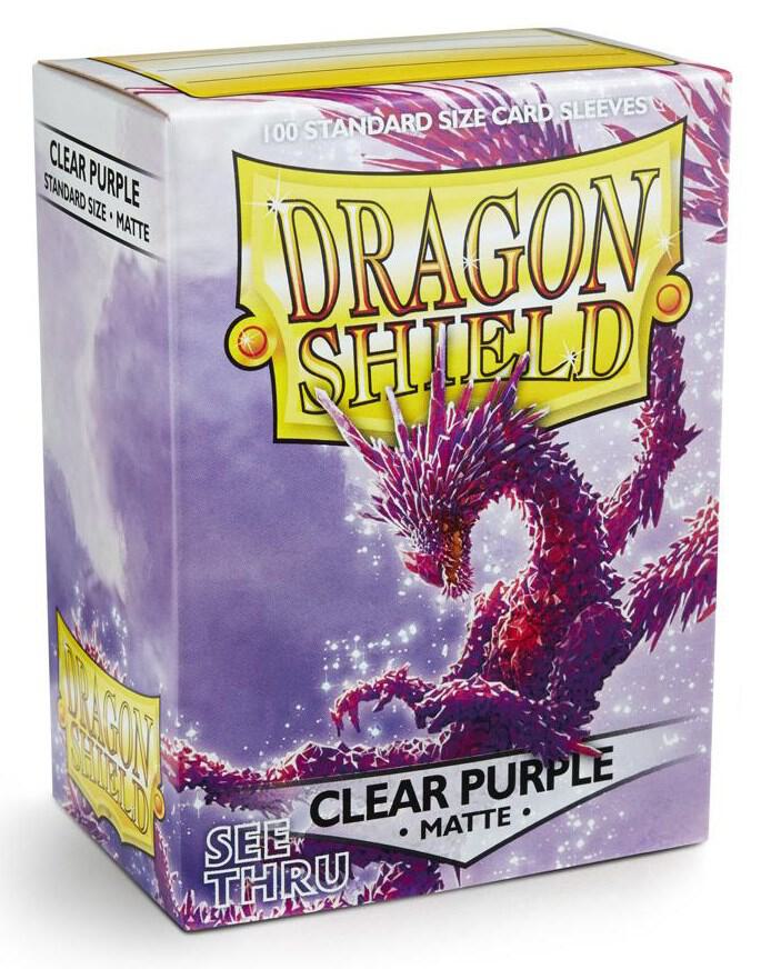 Dragon Shield Matte Sleeves - Clear/Purple (100-pack)