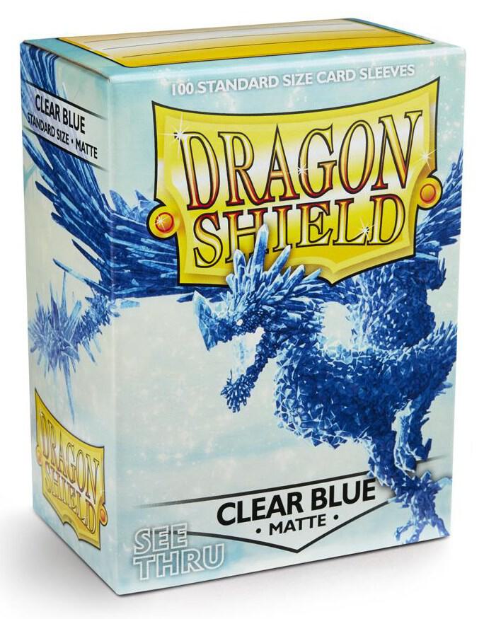 Dragon Shield Matte Sleeves - Clear/Blue (100-pack)