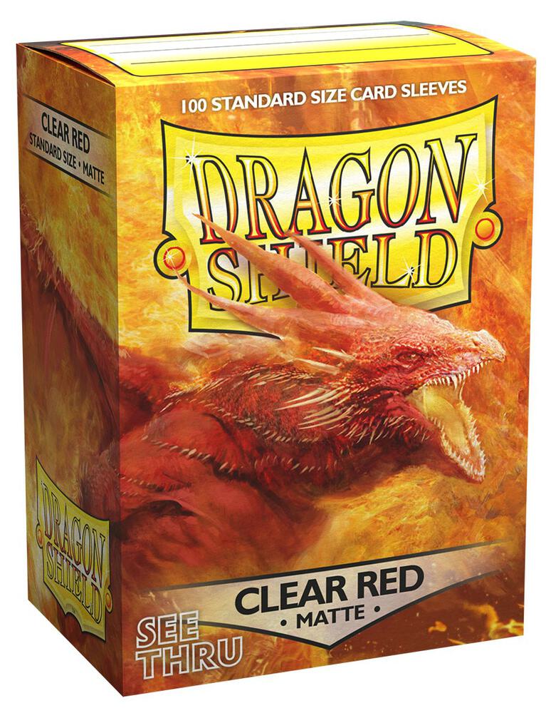 Dragon Shield Matte Sleeves - Clear Red (100-pack)